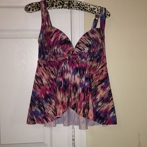 NWT Torrid Mirage tie babydoll tankini